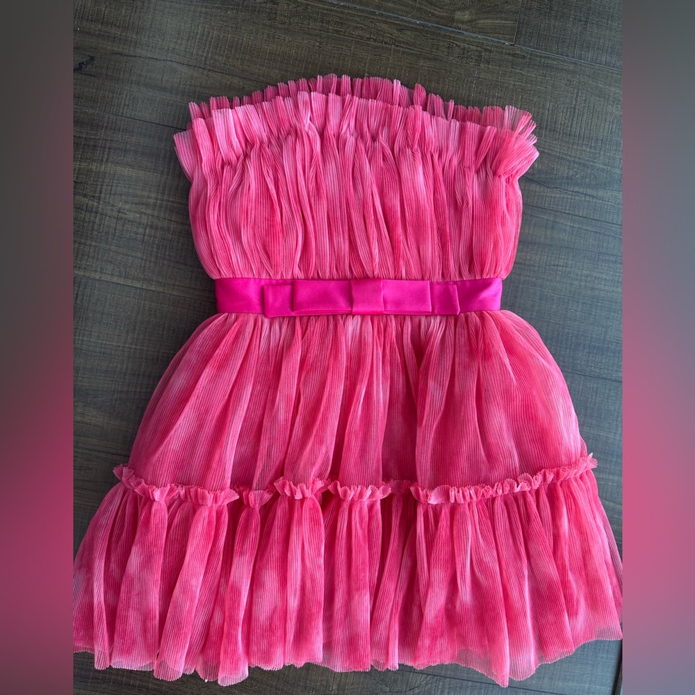 Pink Strapless Kids Dress